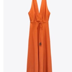 Zara | Linen Midi dress